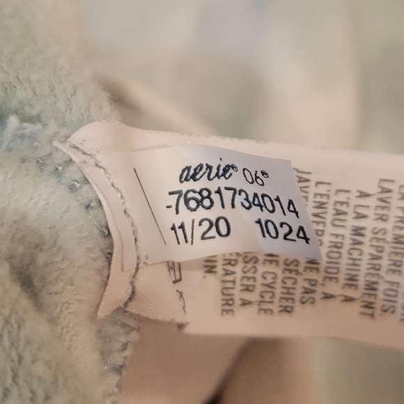 Aerie offline dreamy green/white soft tie dye long‎ sleeve hoodie size Small - Picture 6 of 7